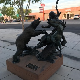One of the many statues in town